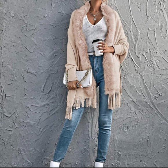Sweaters - Vegan Fur Cardigan